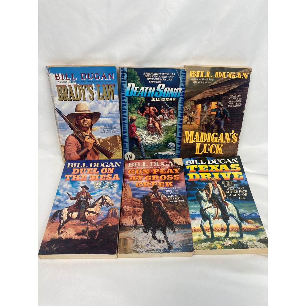 Bill Dugan Western Paperback Lot of 6 Brady's Law Texas Drive Death Song